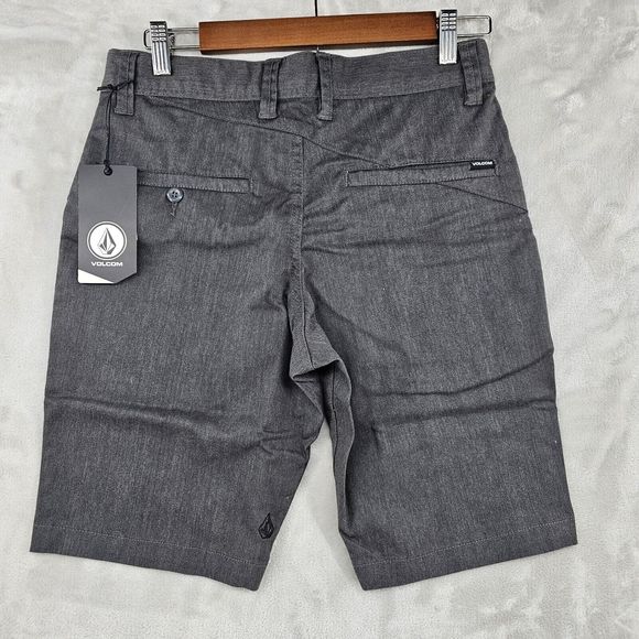 Volcom Shorts Mens Size 28 Gray Skateboard Stretch Chino Casual‎ New - Picture 9 of 10